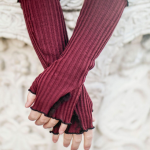 And, finally, these Burgandy Wine Fingerless Gloves: