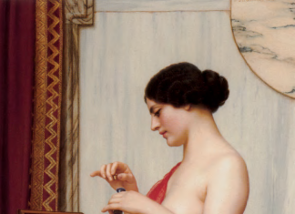 John William Godward “The New Perfume” 1914. Wikimedia Commons.