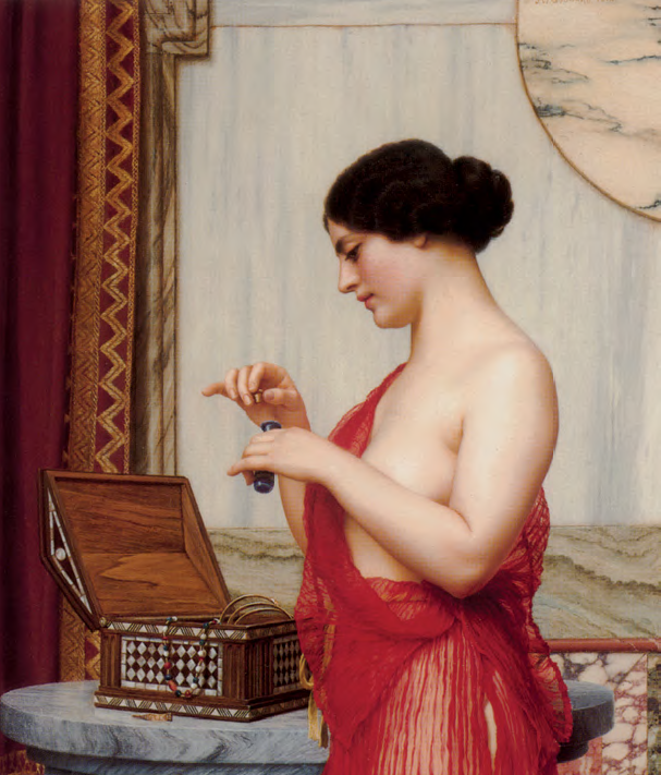 John William Godward “The New Perfume” 1914. Wikimedia Commons.