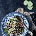ISRAELI COUSCOUS WITH BLUEBERRIES, MINT, AND PRESERVED LEMON