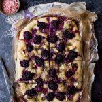 FOCACCIA WITH BLACKBERRIES, THYME, AND GOAT CHEESE