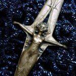 French Vampiress letter opener by Victorin Sabatier—cast bronze, circa 1900.