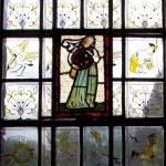 Red House stained glass window. Wikimedia Commons.