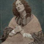 Elizabeth Eleanor Siddal, gouache over a photograph attributed to Dante Gabriel Rossetti. Wikimedia Commons.