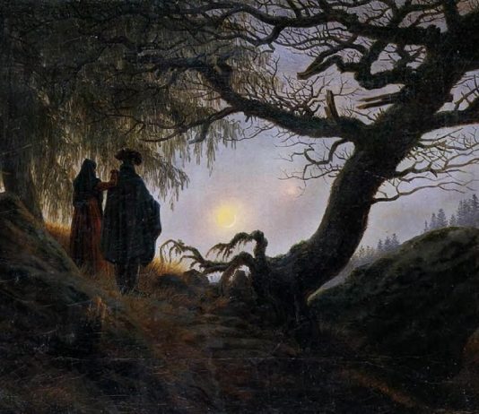 Man and Woman Contemplating the Moon, 1824, by Caspar David Friedrich