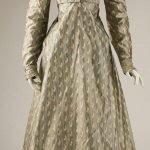 Dress, circa 1820 (fabric from late 18th century), British. Silk. The Metropolitan Museum of Art, New York, Purchase, Irene Lewisohn Bequest.