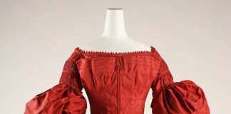 Dress, circa 1837, American. Silk. The Metropolitan Museum of Art, New York, Rogers Fund.