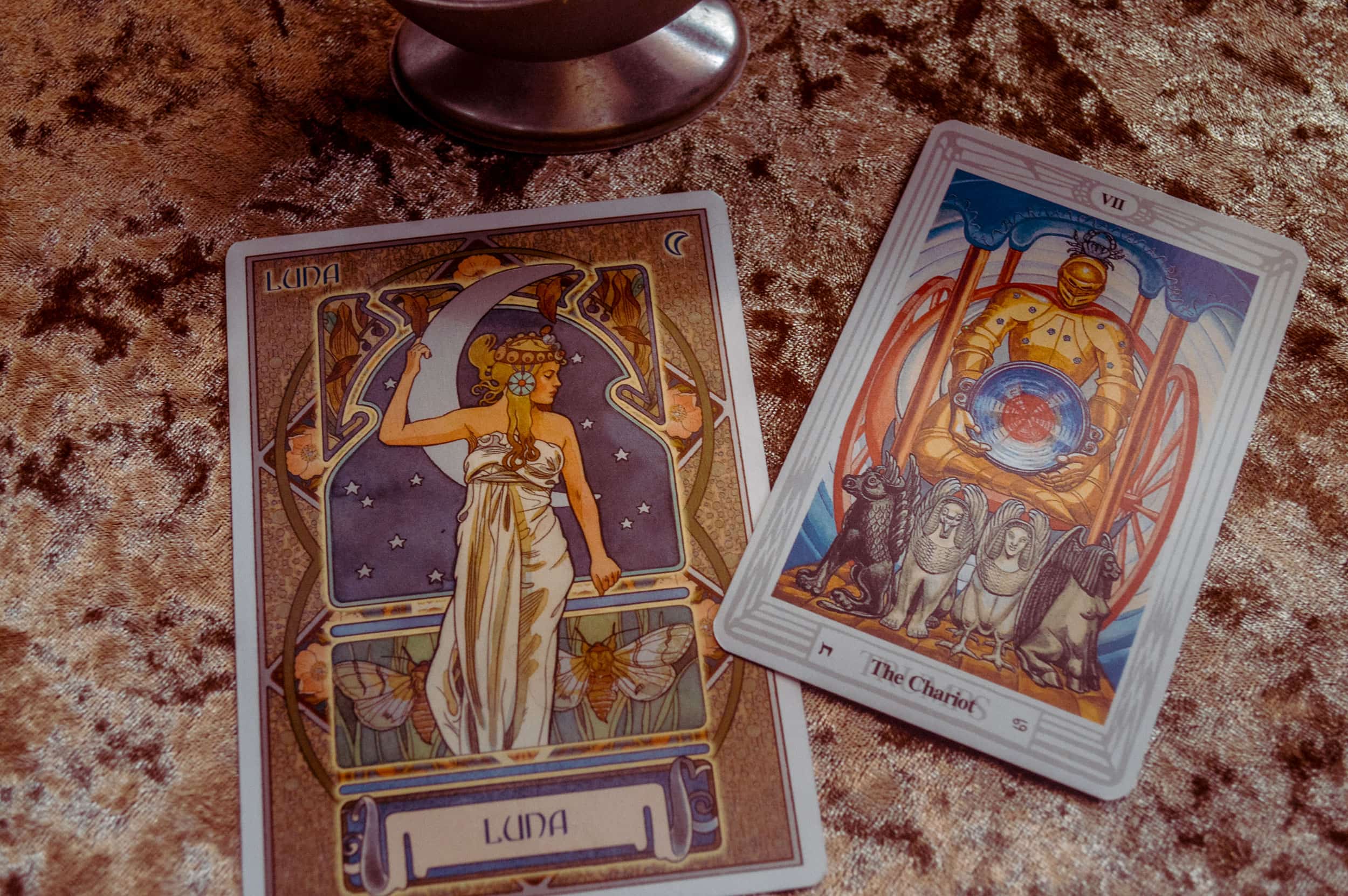 Cancer Power Card: The Chariot Use your intuition to see the best course for moving forward. Your armor will protect you, but you must find the balance between the exterior and the emotions. From the Astrological Oracle and Crowley Thoth decks.
