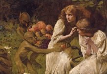 The Goblin Market, 1895, by Hilda Koe, oil on canvas