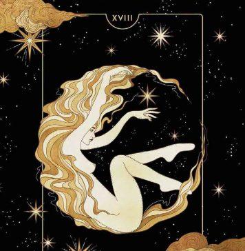 “The Moon” from the Divine Feminine Tarot by Corina Nika. www.cocorrina.com