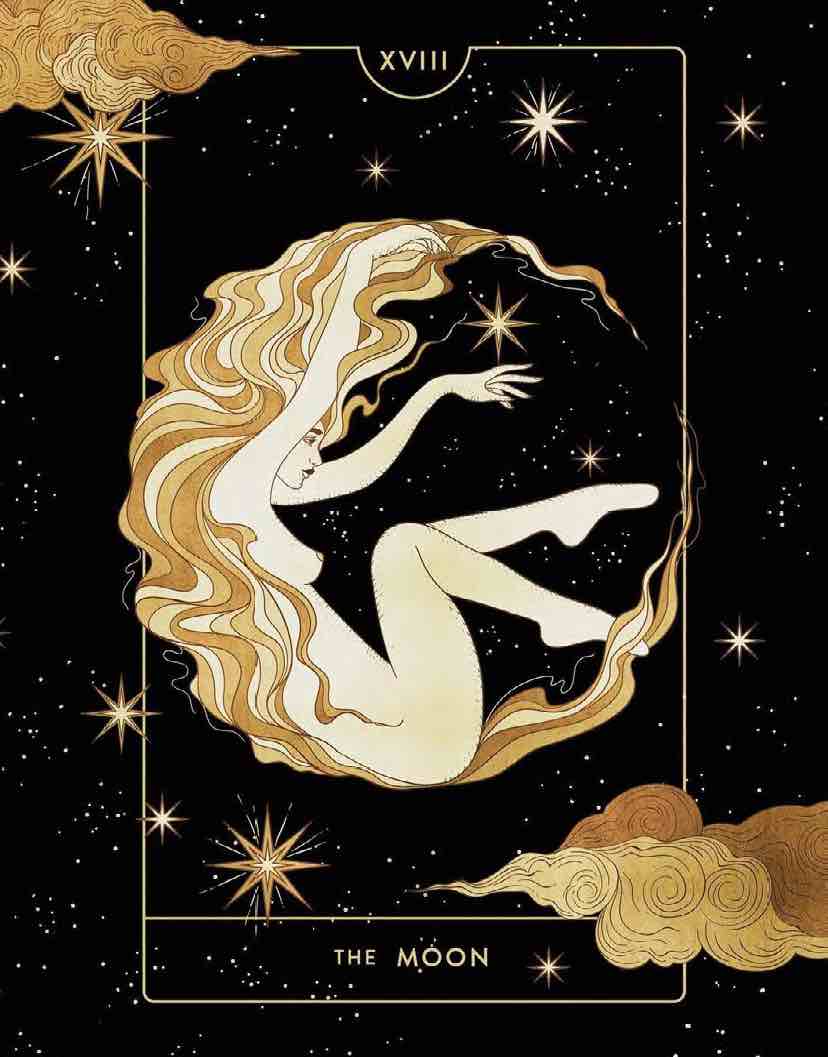 “The Moon” from the Divine Feminine Tarot by Corina Nika. www.cocorrina.com