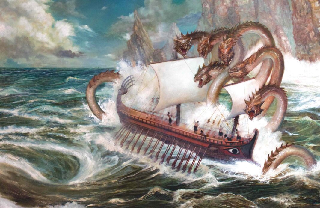 Odysseus and Scylla by Annie Stegg