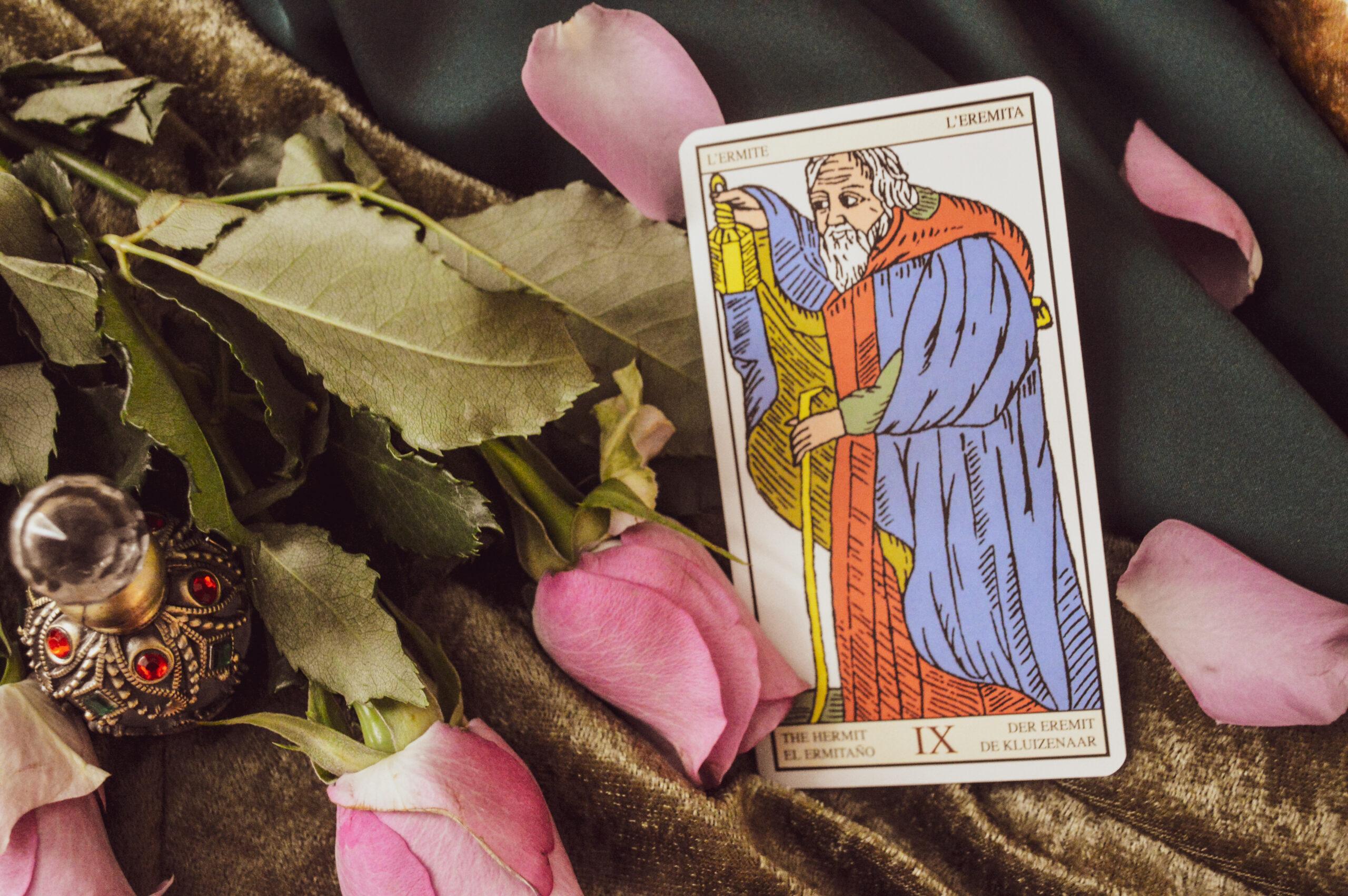 VIRGO POWER CARD: The Hermit Your goals are reached through personal reflection. Wisdom gained in solitude is to be shared. Dismiss distractions and focus on carrying out your plans. From the Tarot de Marseilles deck.