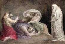 The Witch of Endor Raising the Spirit of Samuel (1783), by William Blake