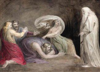 The Witch of Endor Raising the Spirit of Samuel (1783), by William Blake