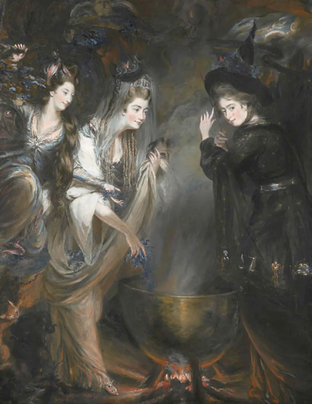 The Three Witches From Shakespeare’s Macbeth (1892), by Daniel Gardner Art Collection 2 : Alamy Stock Photo