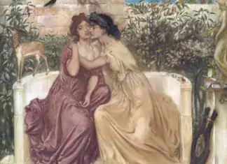 Sappho and Erinna in a Garden at Mytilene (1864), by Simeon Solomon