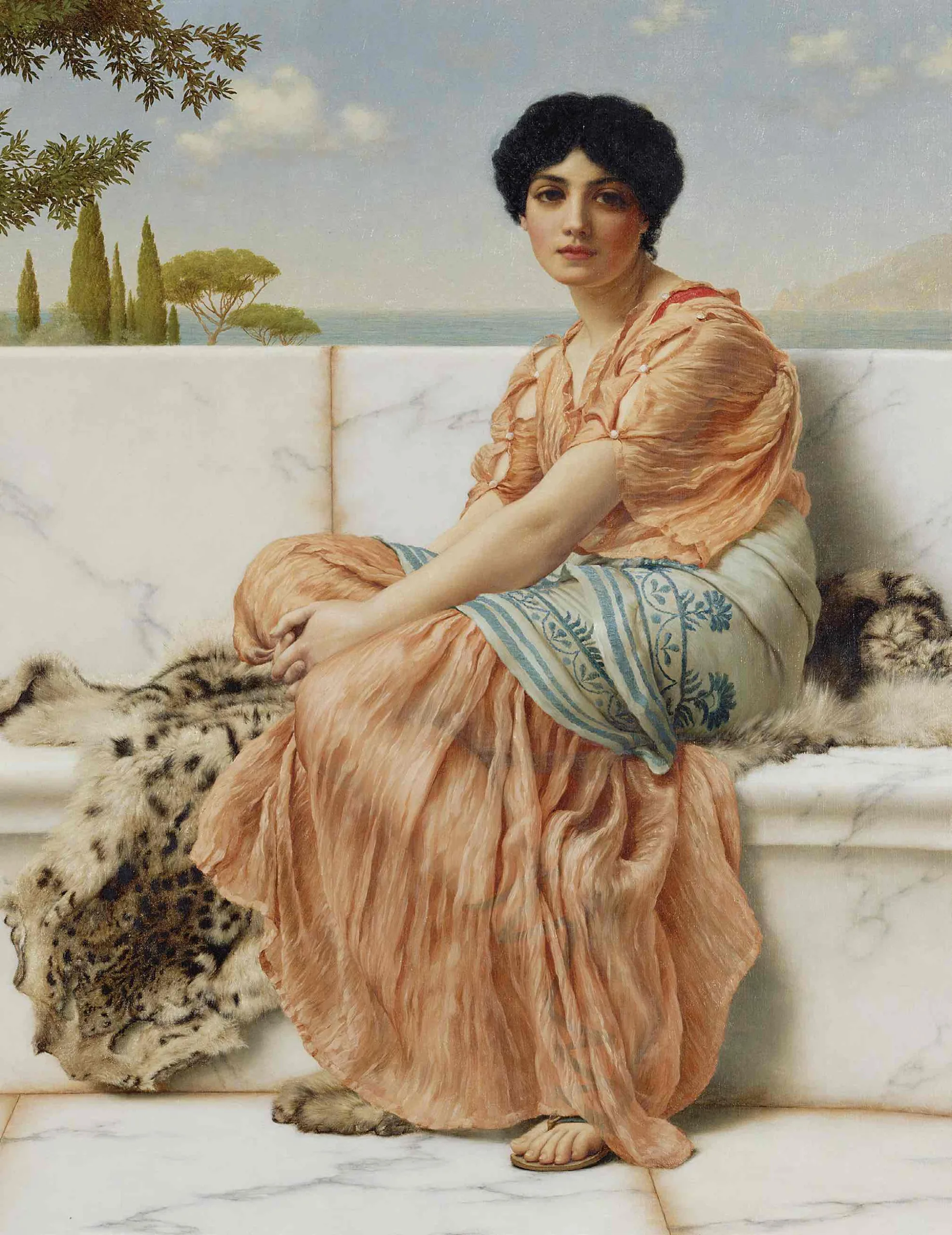 Sappho of Lesbos (1904), by John William Godward