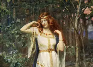 Freyja and the Necklace (1890), by James Doyle Penrose