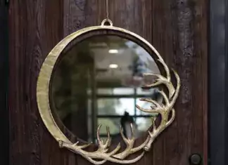 Eric + Eloise Collection Rustic Gold Deer Antler Sculpture Metal Holiday Wreath from Darby Trading