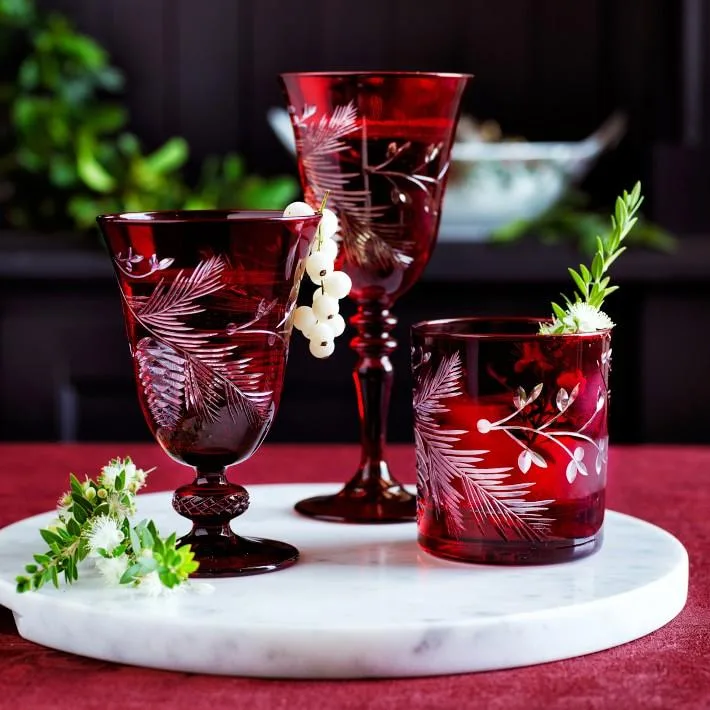 Pinecone Cut Goblet from Williams Sonoma