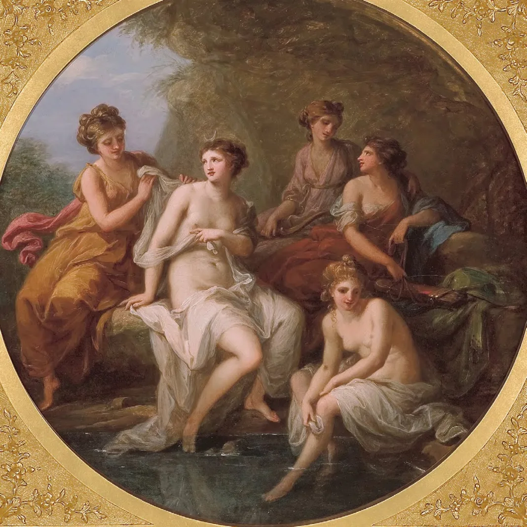 Diana and Her Nymphs Bathing (1778-87), by Angelica Kauffmann. Wikimedia Commons