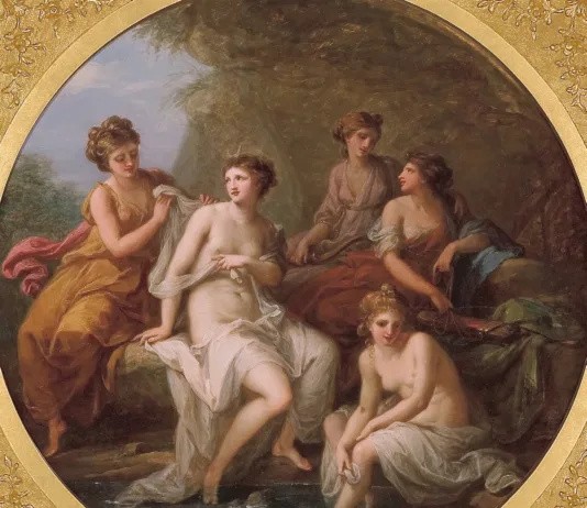 Diana and Her Nymphs Bathing (1778-87), by Angelica Kauffmann. Wikimedia Commons