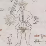 Left- Oberyon, in the anonymous Book of Magic, With Instructions for Invoking Spirits, Etc.