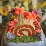 WoodlaNd Log cake with Marzipan Mushrooms-2