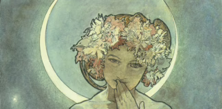 The Moon (1902), by Alphonse Mucha - Heritage Images : Alamy.com