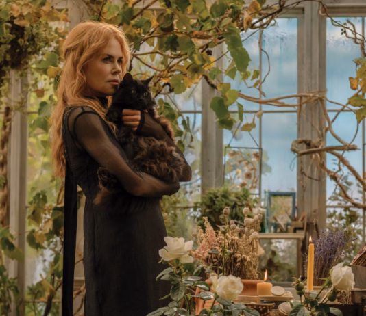 Nicole Kidman with a cat in Practical Magica 2 | Photo from Entertainment Pictures : Alamy Stock Photo