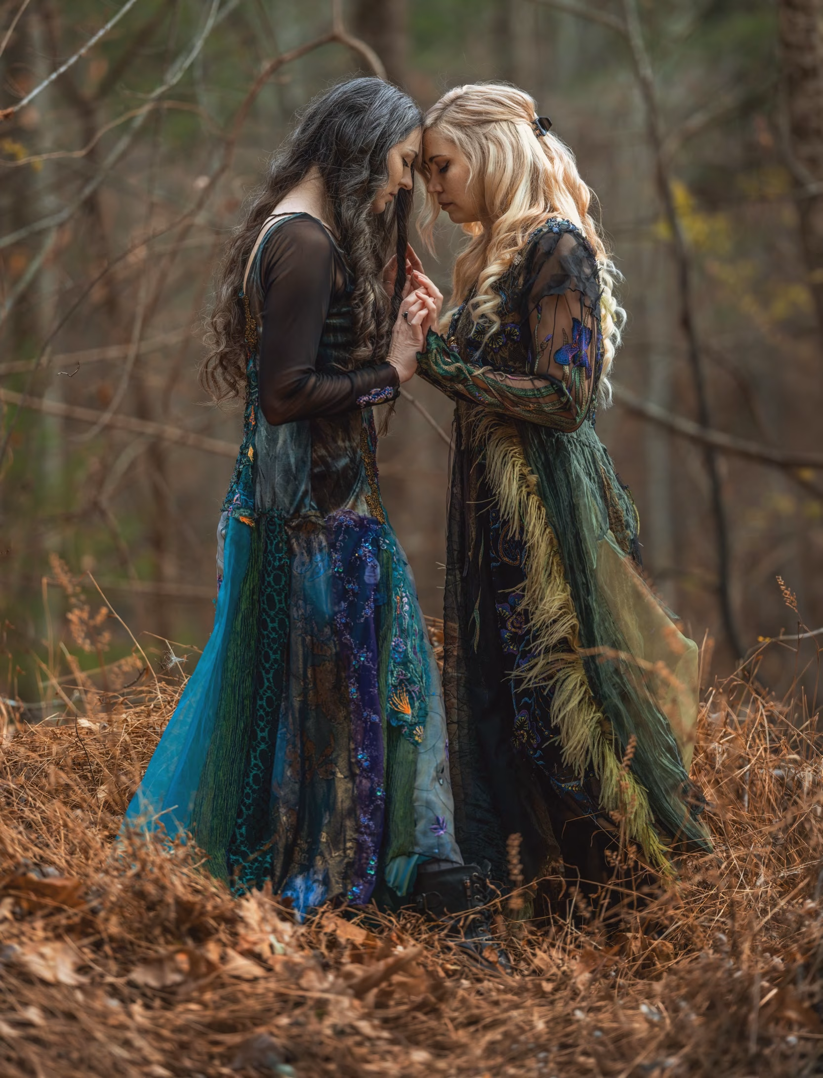 SisterWitch_03 Witch sisters surrounded by magical forest imagery